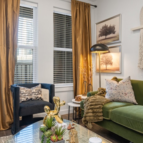 Spacious living areas with balconies to enjoy the city views.  Spacious living areas with balconies to enjoy the city views.